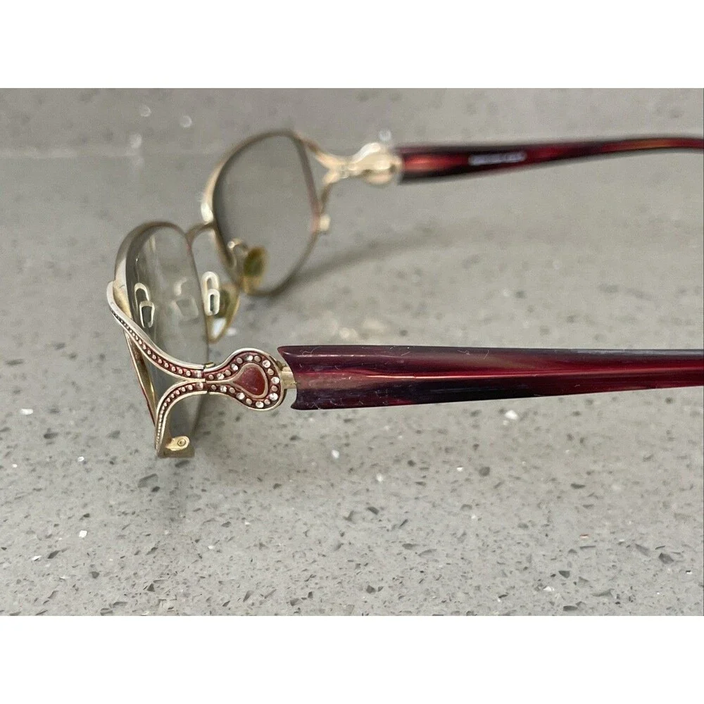 Sophia Loren M222 Eyeglasses FRAMES ONLY Zyloware 077 55-17-135 Red Full rim